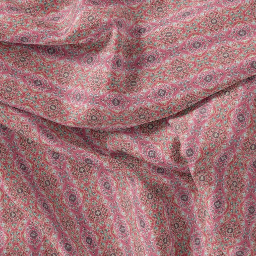 Classical Damask With Charm Colour Digital Printed Fabric - Cotton - Image 3