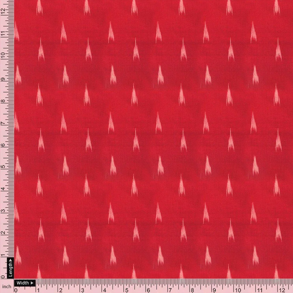 Red Polka Motif Digital Printed Fabric - Image 4